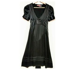 Juicy Couture Retro Style Black Silk Dress